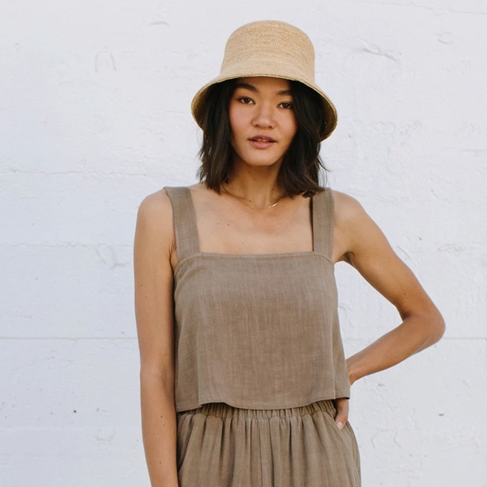 Rachel Pally Linen Milo Top - Hazelnut, M